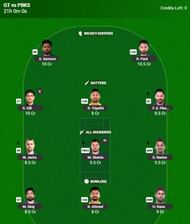 Best IPL 2025 Fantasy Team for Match 5 - GT vs PBKS